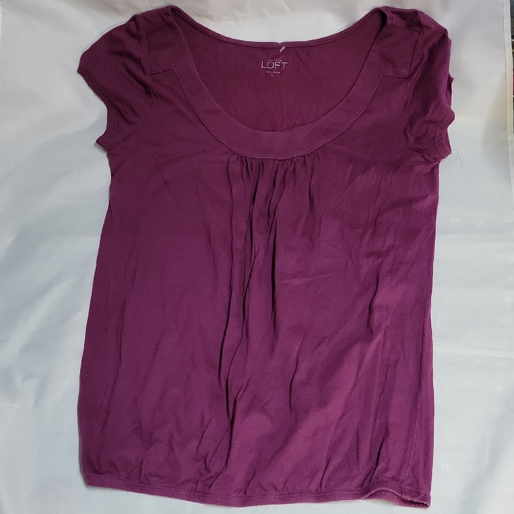 LOFT Women's Short Sleeve Plum Tee